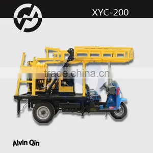 XYC-200 Muntipurpose Three Wheel Trailer Mounted Hydraulic Spindle Core Bore Drilling Machine thumbnail-1