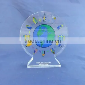 Round Shape Crystal Acrylic Trophy Award thumbnail-2