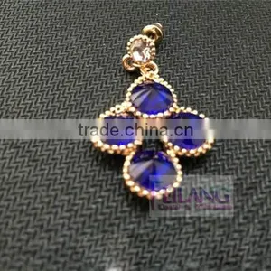 Retro Exaggerated Diamond Flower Earrings Multicolor Drop Earrings thumbnail-4