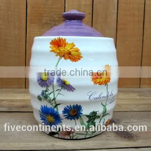 New Cheap Decal Ceramic Cookie Jar thumbnail-1