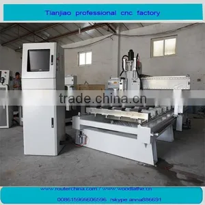 Vacuum Table Piece NC Control Two Rotary Spindle Wood Working Cnc Router thumbnail-1