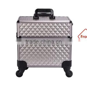 Professional Makeup Trolley Luggage Lighted Cases With Compartments thumbnail-2
