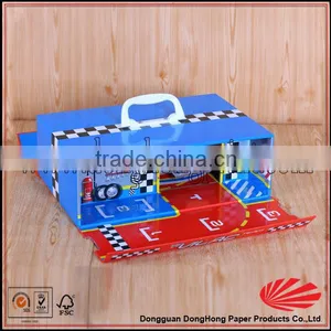 Toy Storage Portable Children Cardboard Suitcase thumbnail-1