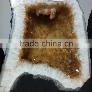 12.28kg Elegant Rare Citrine Geodes for Home Decoration thumbnail-3