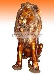 Brass Lion Statue , Brass Animal Figures thumbnail-1