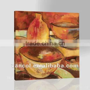 Modern Abstract Wine Bottle Still Life Oil Painting for Interior Decoration thumbnail-1