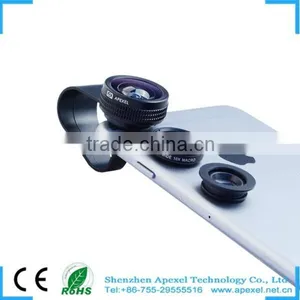 Universal Clip 3 in 1 180 Degree Fisheye Lens For Iphone + Macro Lens + Wide Angel Lens thumbnail-1