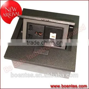 Smart Tabletop Power Plug With RJ45/Economic Pop Up Tabletop Socket Black Color thumbnail-1