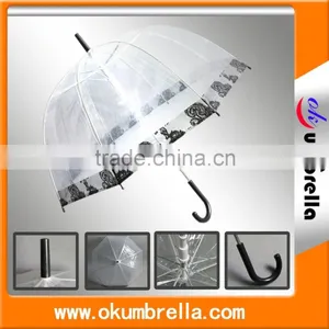 High Quality Printed Dome Clear Kids Umbrella thumbnail-1