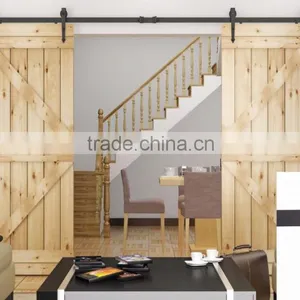 Top Quality Steel Material Sliding Barn Door Hardware for Wooden Door thumbnail-5