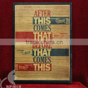 Wooden Vintage Style Wall Printed Decoration - WP 001B thumbnail-1