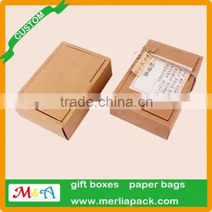 Recycled Kraft Cardboard Brown Boxes Herbal Tea Bags Spearmint Box thumbnail-3
