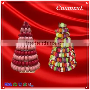 Clear and Black Macaron Box Cookies Boxes 1-10 Layers 237 Macarons Diplay Tower Plastic Stand Packaging thumbnail-6