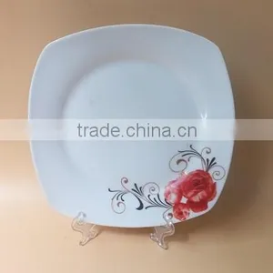 11'' Square Porcelain Custom Dinner Plates for Wedding Ceramic Dinner Plates and Dishes Cheap Bulk Stock thumbnail-1