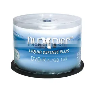 PlexDisc 16x 4.7GB Liquid Defense Plus Glossy White Inkjet Hub Printable DVD-R 50 Packs Disc thumbnail-1