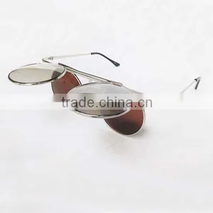 Fashion Metal Flip up Diffraction Glasses With Fireworks Lens thumbnail-4