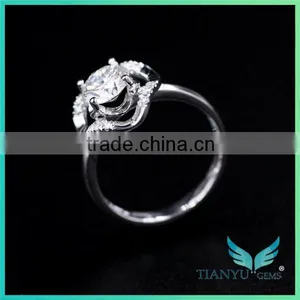 Moissanite Online Store Platinum Moissanite 2carat Eternity Wedding Ring thumbnail-4