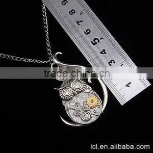 High Quality Owl Pendant Necklace, Low Price Steampunk Owl Necklace thumbnail-5