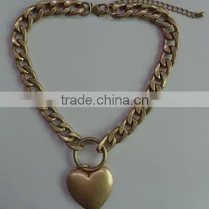 2014 Popular Fashion Short Necklace Charm Necklace With Heart thumbnail-1