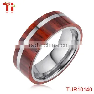 Tungsten Carbide Wood Ring, Fashion Rings Jewelry thumbnail-1