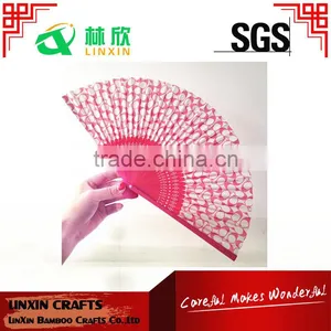 Bamboo Ribs Custom Logo Foldable Cheap Paper Hand Fan thumbnail-2