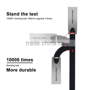 Voxlink 2017 New Zinc Alloy Flat Fast Charging Data Sync Usb Type c Cable for IPhone 6 6s Plus 5s 5 IPad Mini/Samsung/HTC thumbnail-5