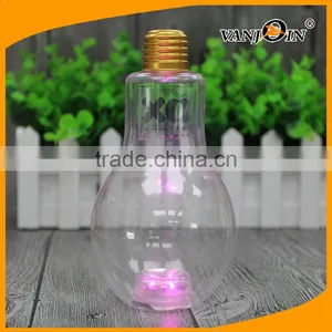 New Style Large Capacity PET 700ml Light Bulb Shape Bottles With or Without LED Light thumbnail-1