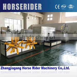 Horserider Single Wall Corrugated Flexible Pipe Production Line/Plastic Telescopic Pipe Machine/PVC Soft Pipe Extrusion Plant thumbnail-1