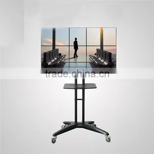 LCD LED TV Stand With Universal Mounting System Metal TV Stand With Wheels thumbnail-1