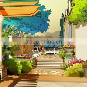 High Definition 3D Computerized Rendering For European Style Villa thumbnail-5