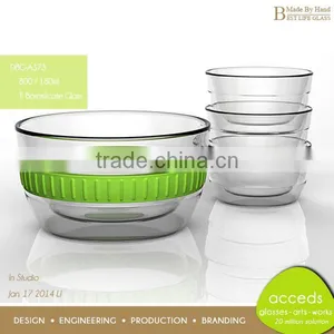 Newest Double Layer Pyrex Glass Icecream Bowl thumbnail-1