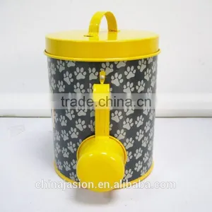 Metal Dog Food Container Set Tin Storage Box With Lid thumbnail-3