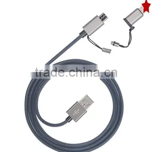 2 in 1 Cable 8 Pin Micro Usb for Mfi Charging Cable thumbnail-6