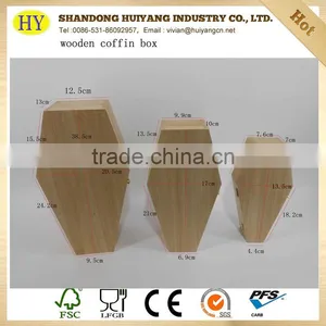 Wholesale Unfinished Wooden Coffin Box for Pet thumbnail-4