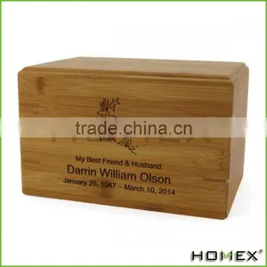 Rectangle Tribute Bamboo Cremation Urn Homex BSCI/Factory thumbnail-1