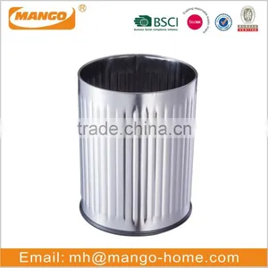 Golden Stainless Steel Open Top Paper Trash Can thumbnail-2