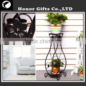 European Style 2-Tier Flower Stand Metal Hanging Plant Stand thumbnail-5