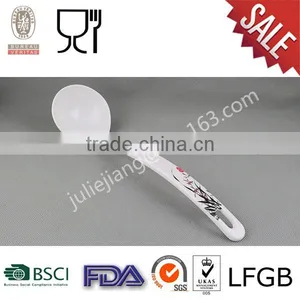 Archy Handle Hole Chinese Flower Melamine Spoon for Soup Dinnerware thumbnail-1