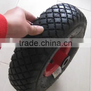 OEM Size Steel Rim Rubber Hand Cart Wheel Tyre thumbnail-1