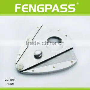 CC-1011 7.6cm 2CR13 Stainless Steel Fan-Shaped Full Metal Cigar Cutter thumbnail-2