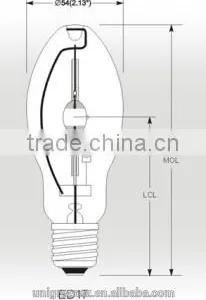 Long Worklife 100W ED17 Metail Halide Lamp thumbnail-3