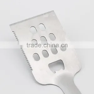 3-Piece BBQ Tools Stainless Steel Barbecue Grill Utensils Spatula Fork And Tong thumbnail-2