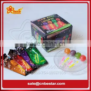 Hot Sale !Round Shape Lollipop Candy With Glow Stick thumbnail-1