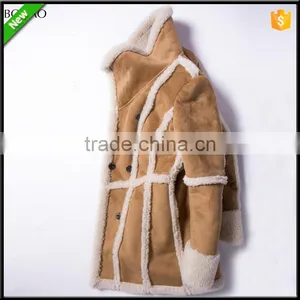 Composite Suede Lamb Wool Super Warm Winter Long Faux Fur Coat thumbnail-4
