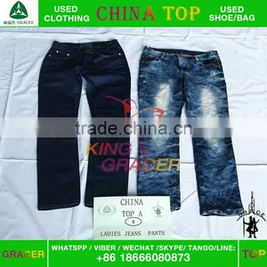 Japan/karachi Style Jeans Women 2016 Wholesale Used Clothing Bundle From China thumbnail-3