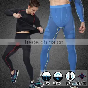 New Style Quick Dry Elastic Male Mens Sports Training Fitness Skinny Compresssion Tights Wholesale thumbnail-1