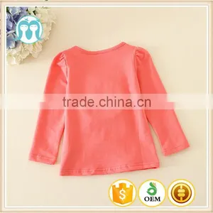 Fall and Winter in Stock 2015 Children's Clothing T-shirts for Girls Cartoon Undershirt Tops 5pcs/lot 100-140 Kids Clothes thumbnail-4