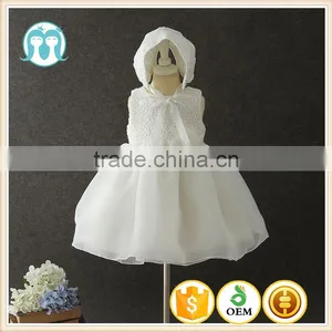 New White Girls Lovely Wear Cheap Wholesale Children Frocks Design Girls Flower Party Dresses Fluffy Baby First Communion Dress thumbnail-1