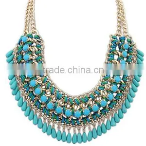 Zm33249a Latest Vintage Bohemian Jewelry Accessory Wholesale China Gold Plated Choker Necklace thumbnail-1