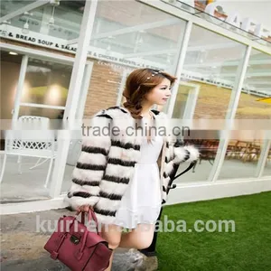 2017 New Arrival Latest Coat Design for Women Wear Vintage Faux Fur Coat thumbnail-1